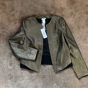 Gold and Black Blazer with Contemporary Design